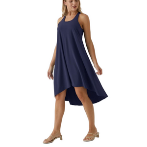 HALARA Breezeful Backless Racerback High Low Flowy Midi Quick Dress Size 1XL